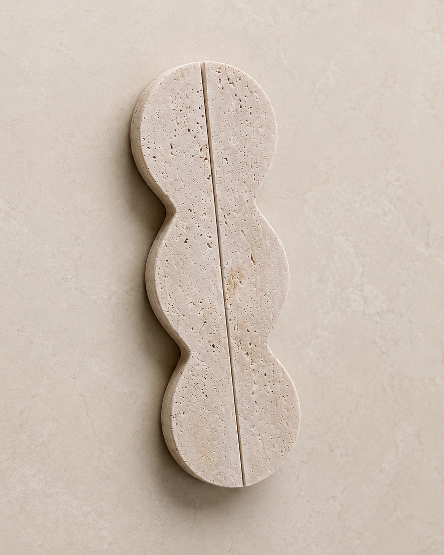 32cm Round Wave Travertine - Pre Order Mid Sep