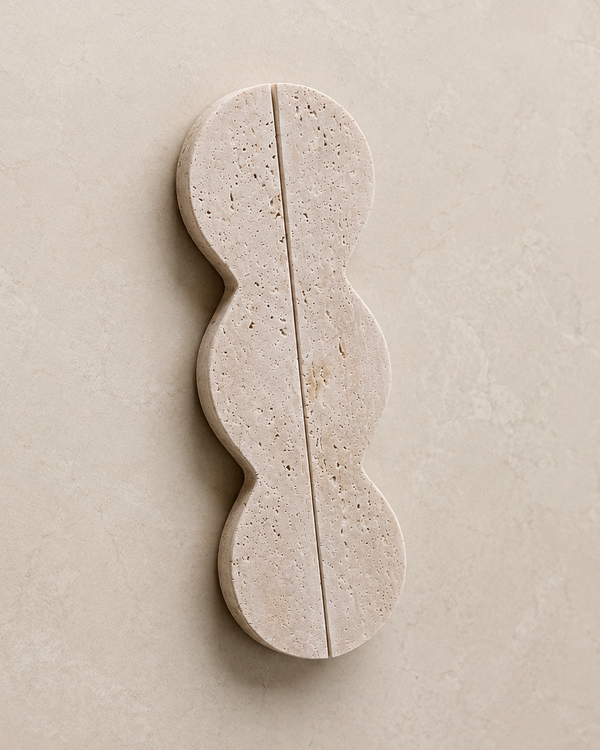 32cm Round Wave Travertine - Pre Order Mid Sep